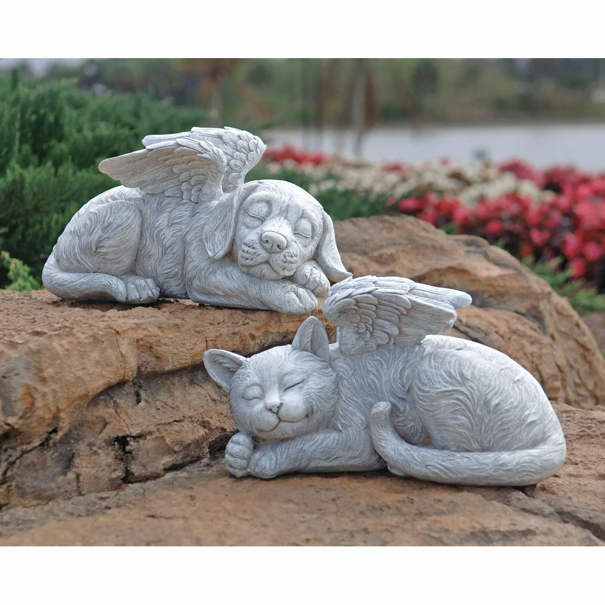 Design Toscano Anioł kota figurka nagrobna 14 x 10 x 12,5 cm