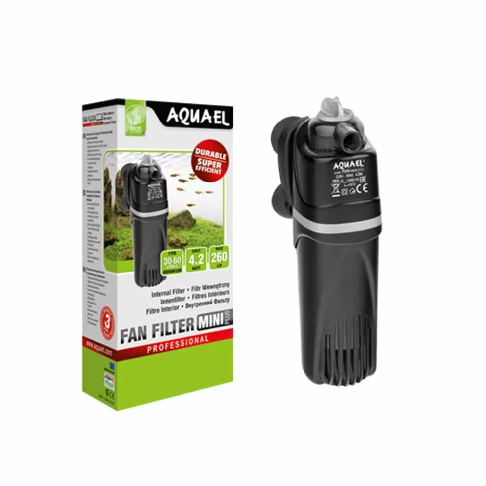 Filtr FAN Mini Plus - Wydajny i trwały | Filtr wewnętrzny do akwariów 30-60 l | 260 l/h | 4,2 W