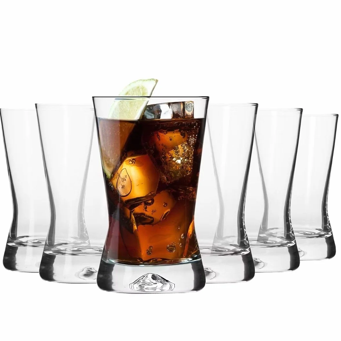 KROSNO | Szklanki do wody, soków, napojów i drinków | Komplet 6 x 250 ml | Kolekcja X‑Line | Ergonomiczny kształt litery X | Idealne na przyjęcia i imprezy | Nowoczesny design | Do zmywarki