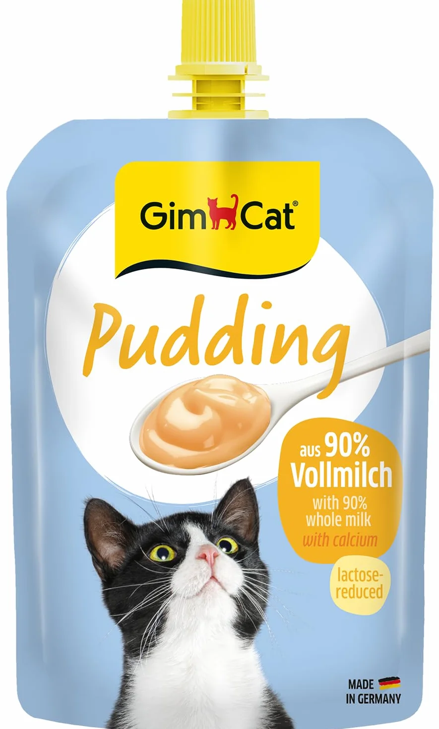GimCat Pudding z wapniem dla kotów - Przysmak mleczny o obniżonej zawartości laktozy 150g
