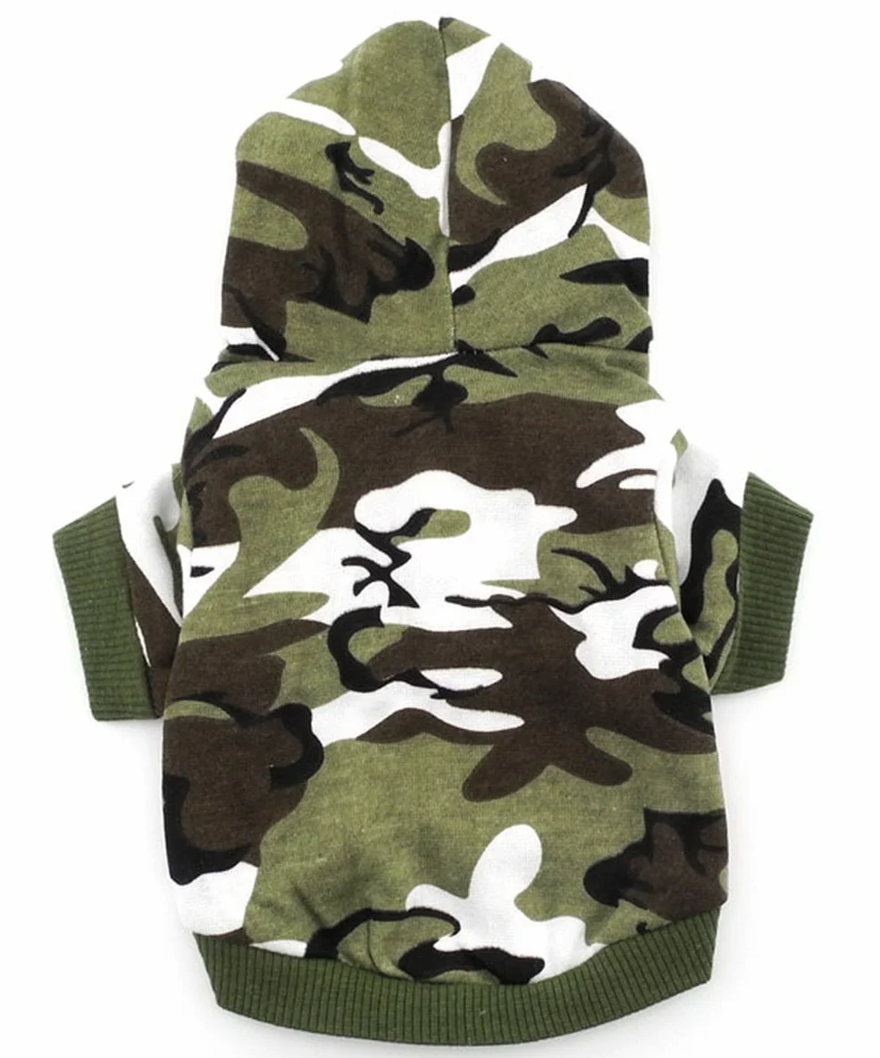 Bluza z kapturem dla psa moro zielona chihuahua Yorkshire