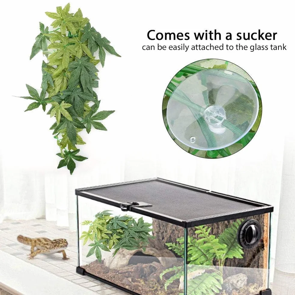 Sztuczne rośliny do akwarium z przyssawką, zielona trawa dekoracja do terrarium
