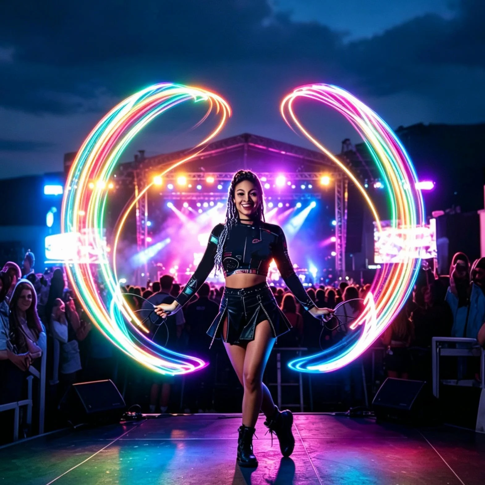 Générique Wachlarz świateł LED Flow Accessory | Wachlarz imprez na pokazy, sceny, noce, karnawał, bary, kluby, wesela, festiwale muzyczne,