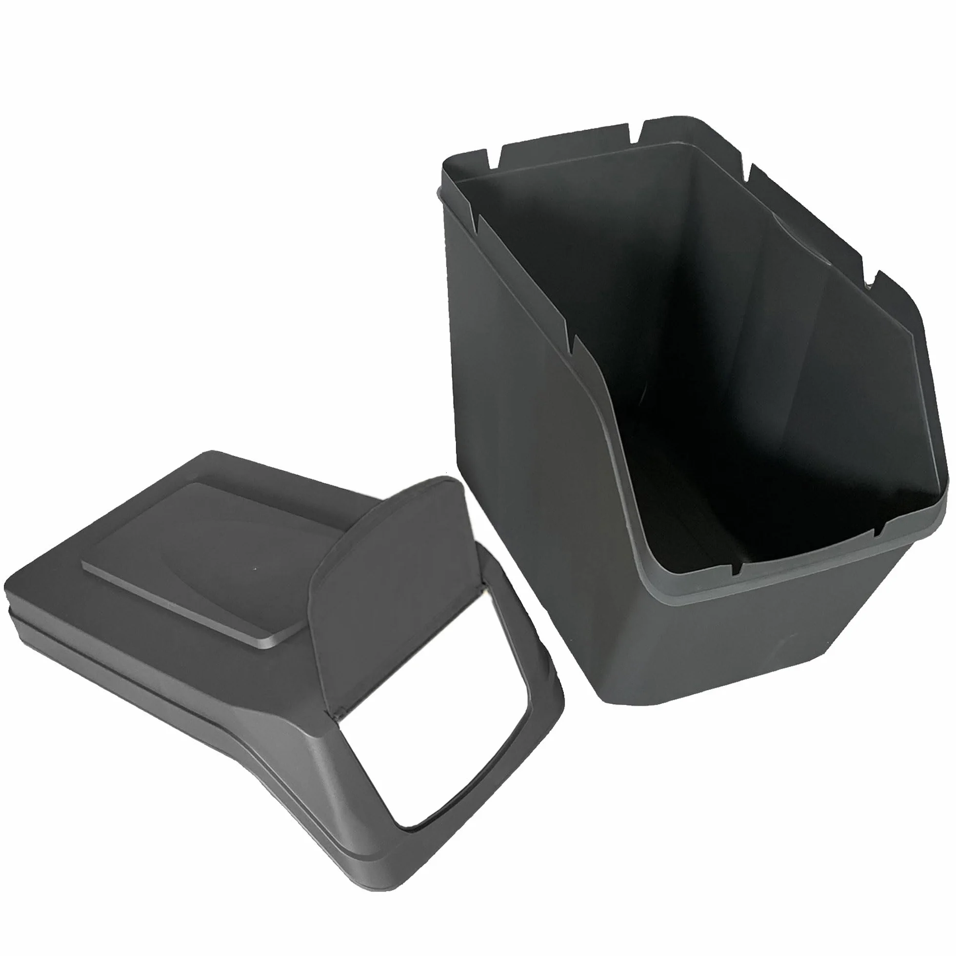 Prosperplast Zestaw 3 pojemników na recykling o pojemności 60 litrów przegródek w kolorze szarym 39x23x33 cm