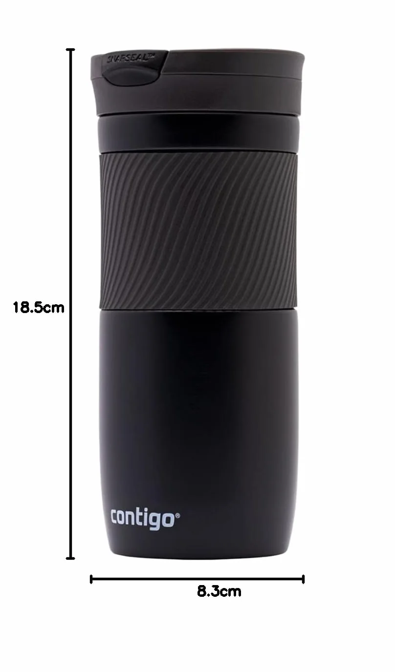 Contigo Unisex Byron 2095663 Kubek Termiczny, Czarny, 470 ml