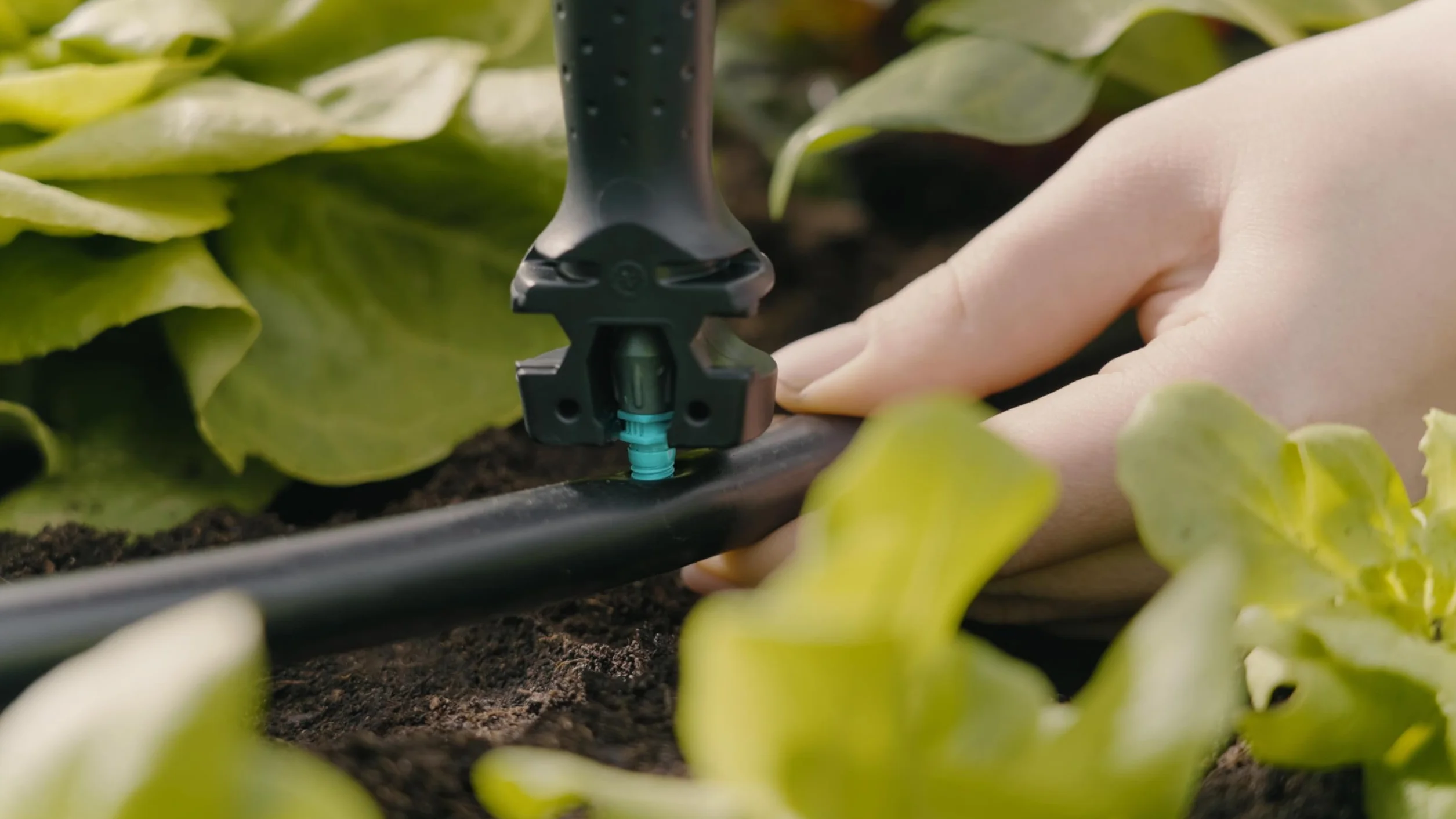 Gardena system Micro-Drip nawadnianie kropelkowe, zestaw do grządek warzywnych/kwiatowych (40 m²): Zest. start. gotowy do zast., wodooszcz. sys. nawad., prosta i elast. tech. połącz. (13450-20)