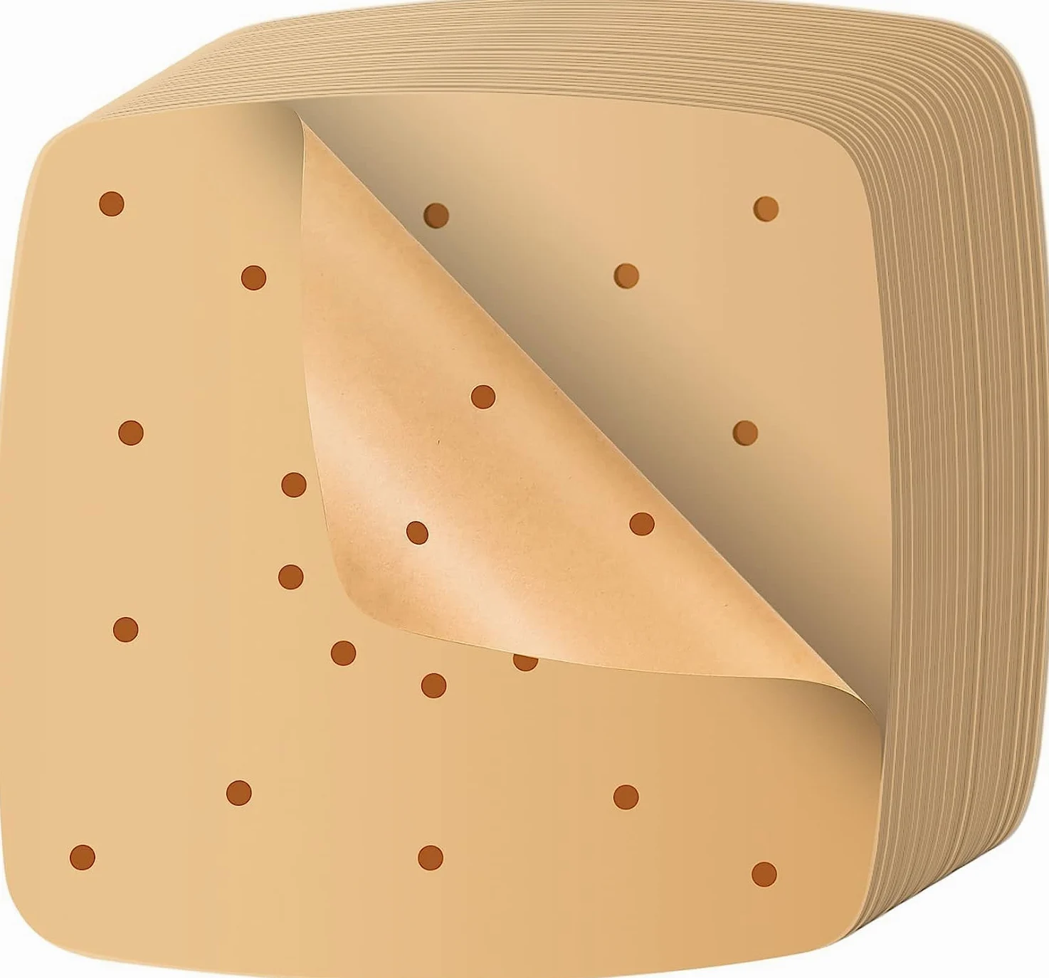 200 arkuszy perforowanego papieru do pieczenia, frytkownicy powietrznej, papier pergaminowy, frytkownica na gorące powietrze, papier do gotowania na parze, papier do gotowania na parze, do