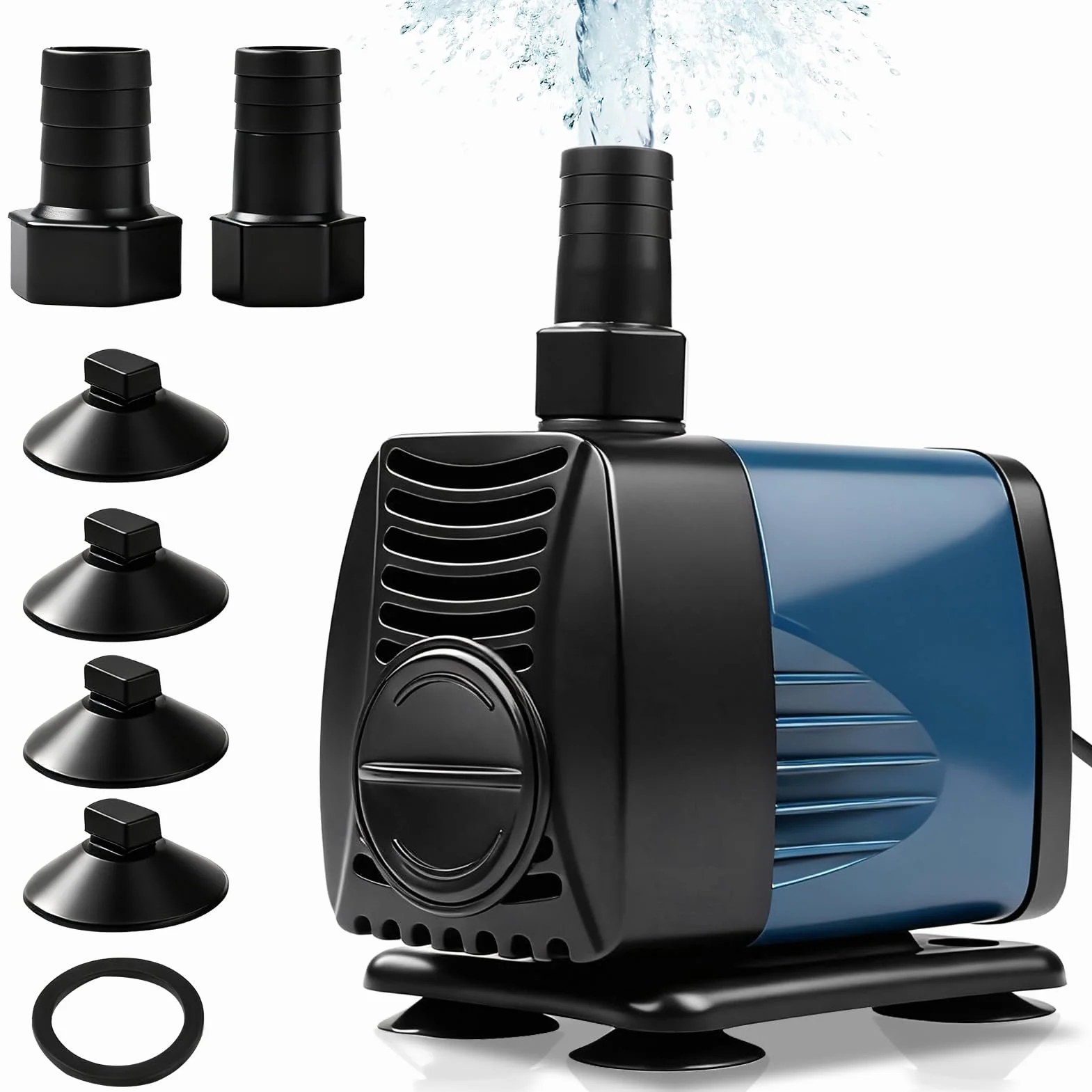 Nikou Cicha pompa zanurzeniowa 40 W, 3000 l/h, pompa wodna do stawu, pompa filtrująca, drenaż brudnej wody, pompa głębinowa do stosowania zarówno w wodzie, jak i na lądzie