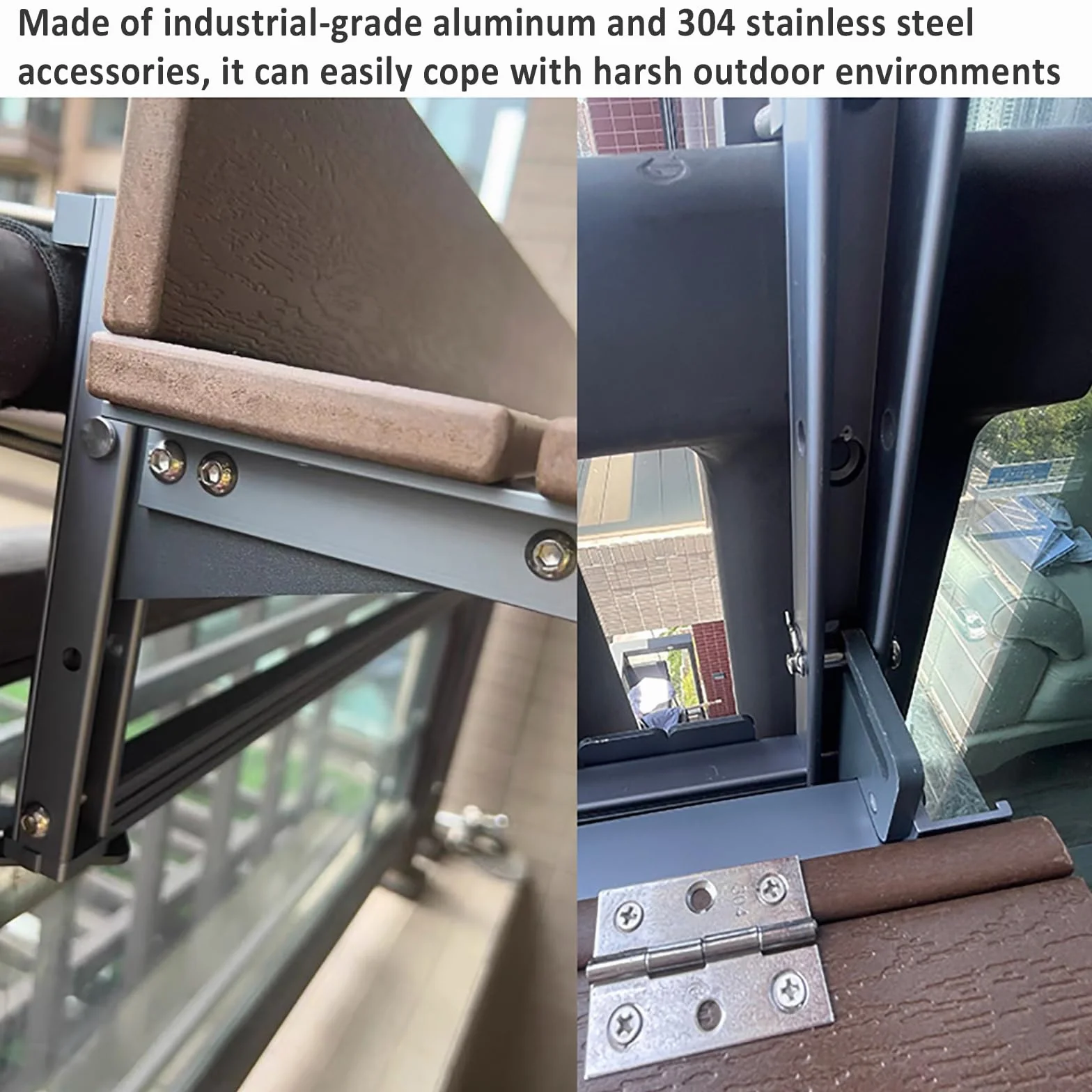 Składany stół balkonowy, wiszący stół balkonowy, stolik barowy na balustradę balkonową, zewnętrzny stół na balustradę balkonową, stół patio na balustradę, stolik na balustradę tarasową, ogrodowe