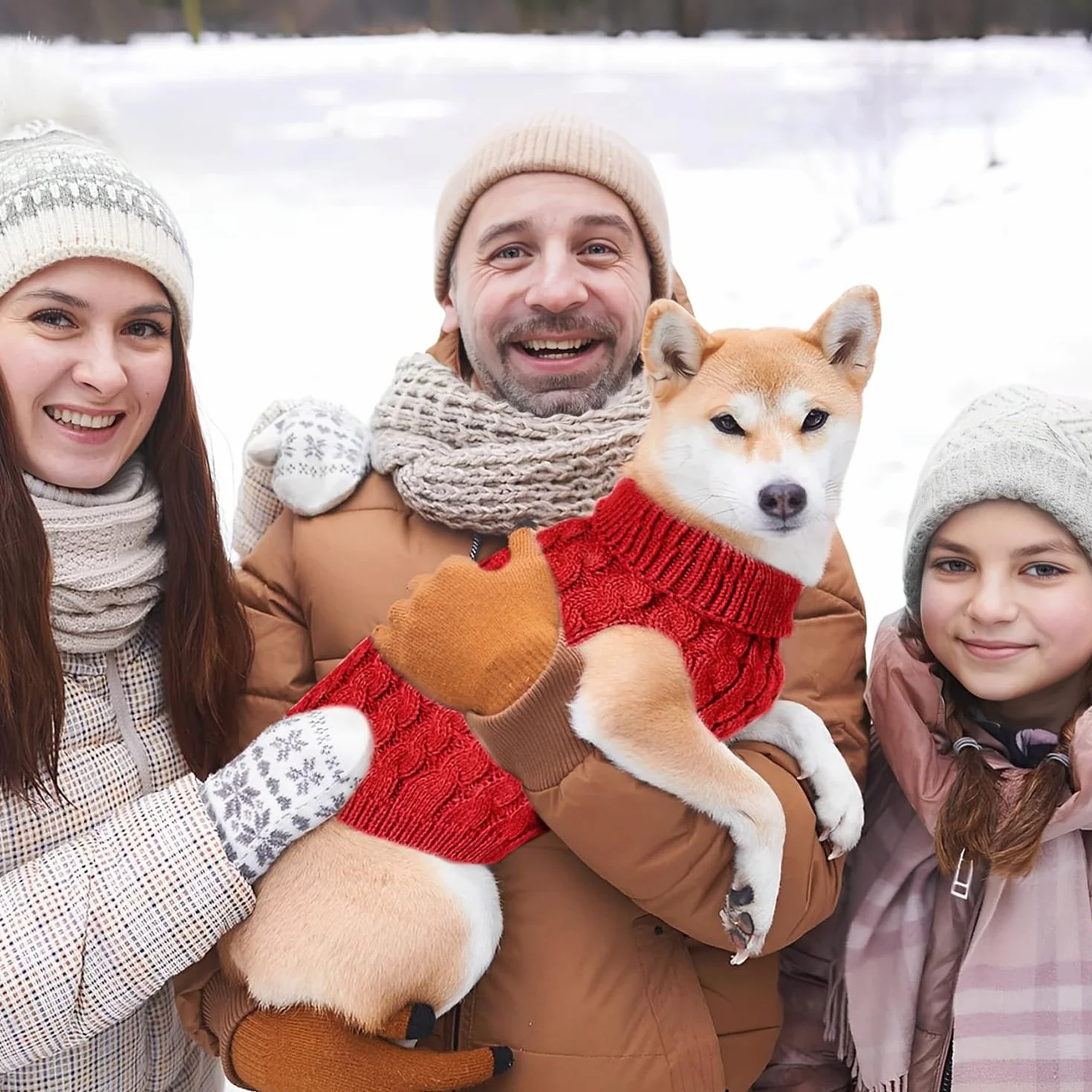 Voarge Sweter dla psa do robienia na drutach, sweter z dzianiny ciepły sweter, odzież zimowa dla psów, rozmiar buldog francuski, Chihuahua jamnik (czerwony, M)