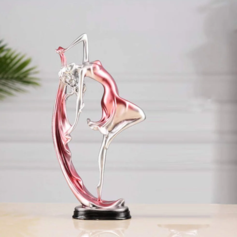 Eleganckie dekoracje rzeźby piękna, rękodzieło z żywicy tanecznej, akcesoria do dekoracji domu, kreatywne prezenty urodzinowe, prezenty rzemieślnicze, różowy, mały prezent