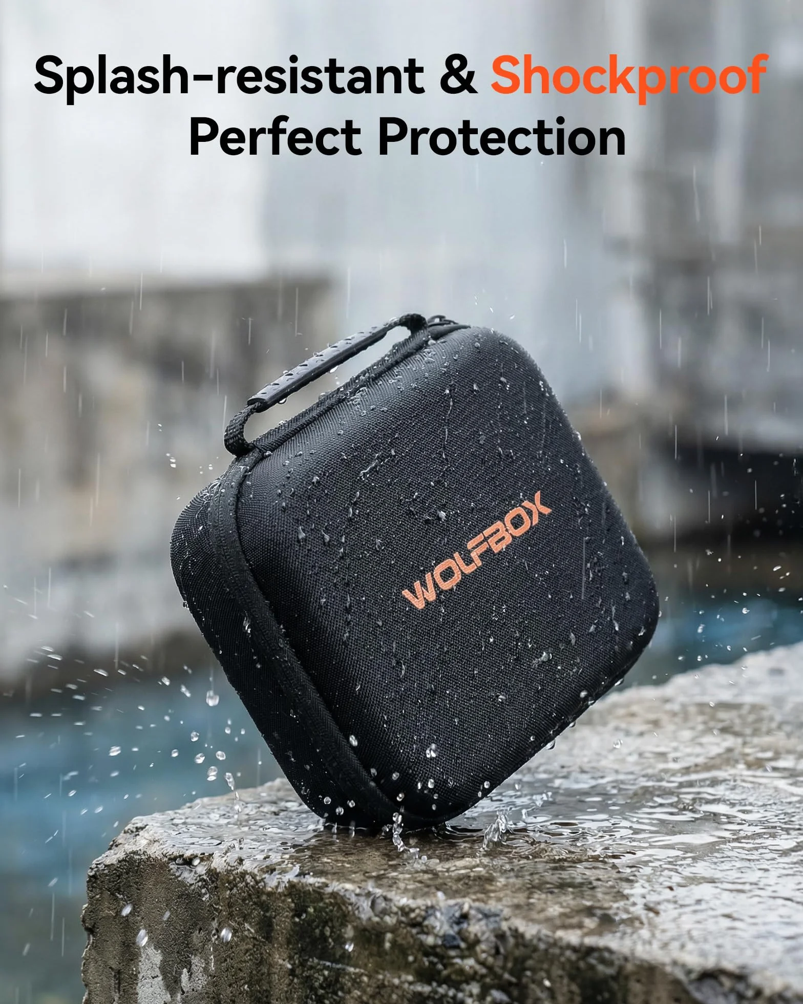 WOLFBOX Twarda torba transportowa kompatybilna z MF100, MF200, MF60, MF70 Electric Air Duster, odporna na wstrząsy ochronna podróżna torba do przechowywania sprężonego powietrza dmuchawy i akcesoriów