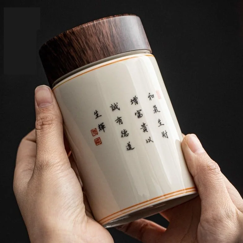 Pojemniki na cukier do herbaty Ceramiczne uszczelnione puszki na herbatę Czarna herbata Zielona herbata Pojemnik Mini małe Kung Fu zestaw do herbaty Akcesoria Kreatywne puszki kuchenne Puszki kuchenne
