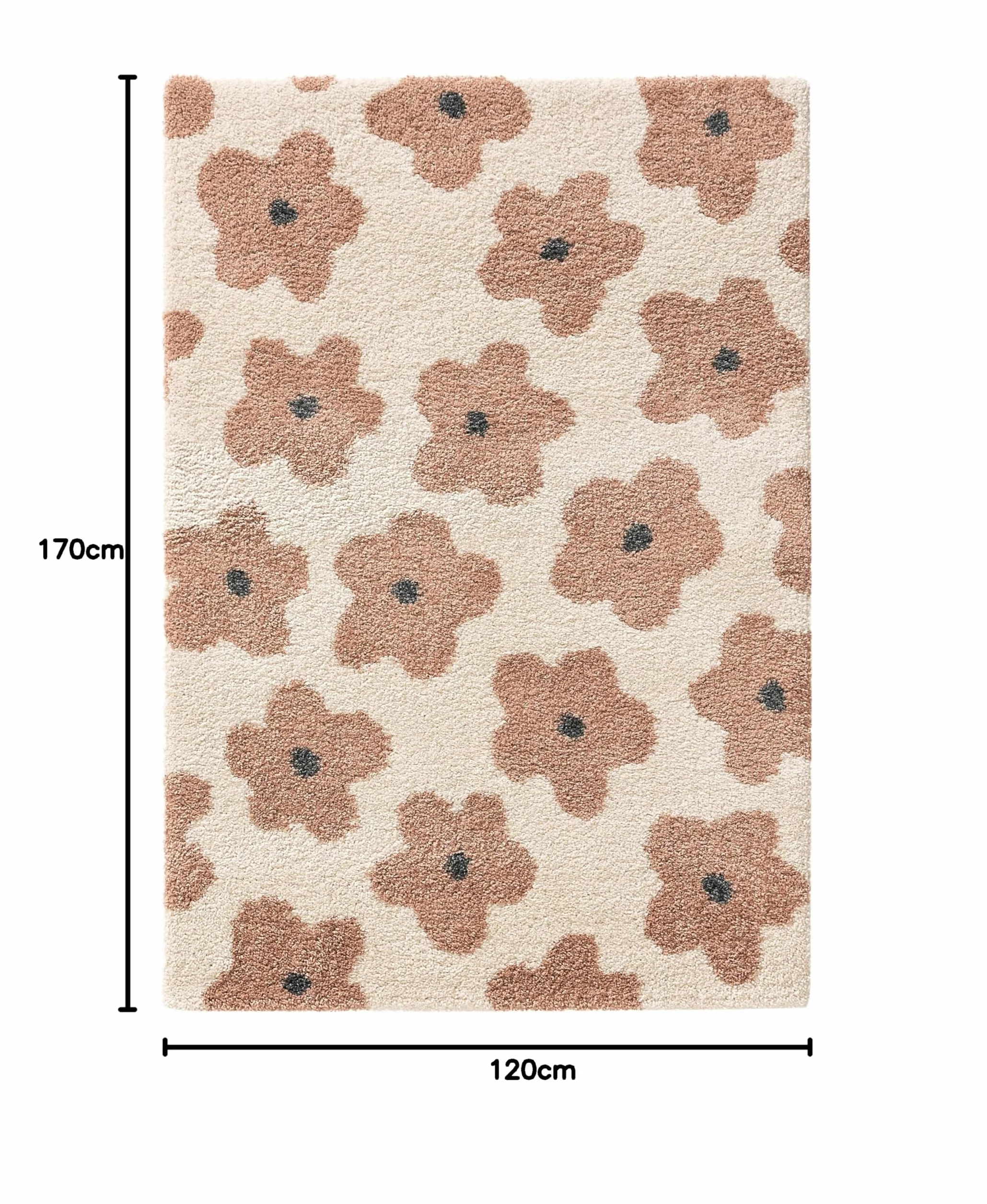 benuta Lytte Dywan dziecięcy Gobi, różowy, 120 x 170 cm, włókna syntetyczne, prostokątny, w stylu: motywy dziecięce, Scandi Living – łatwy w pielęgnacji do salonu, sypialni