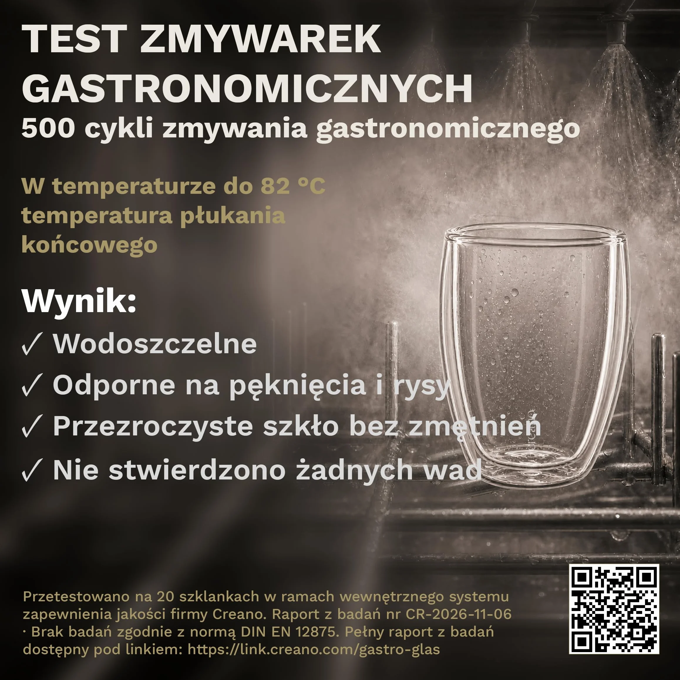 Creano PREMIUM Szklanki Dwuścienne 400 ml – Zestaw 6 szt. – ŚWIATOWA NOWOŚĆ | W 100% przystosowane do mycia w zmywarce dzięki uszczelnieniu GastroSeal – jakość dla gastronomii – szkło dwuścienne