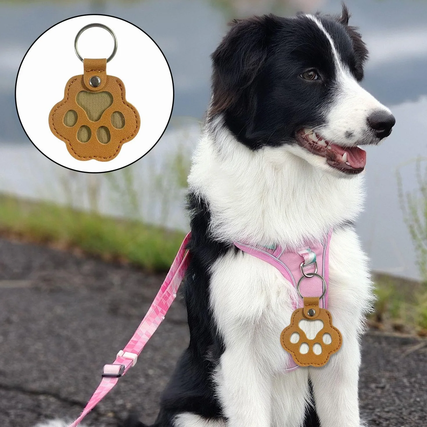 Skórzany brelok z odciskami palców 4-częściowy