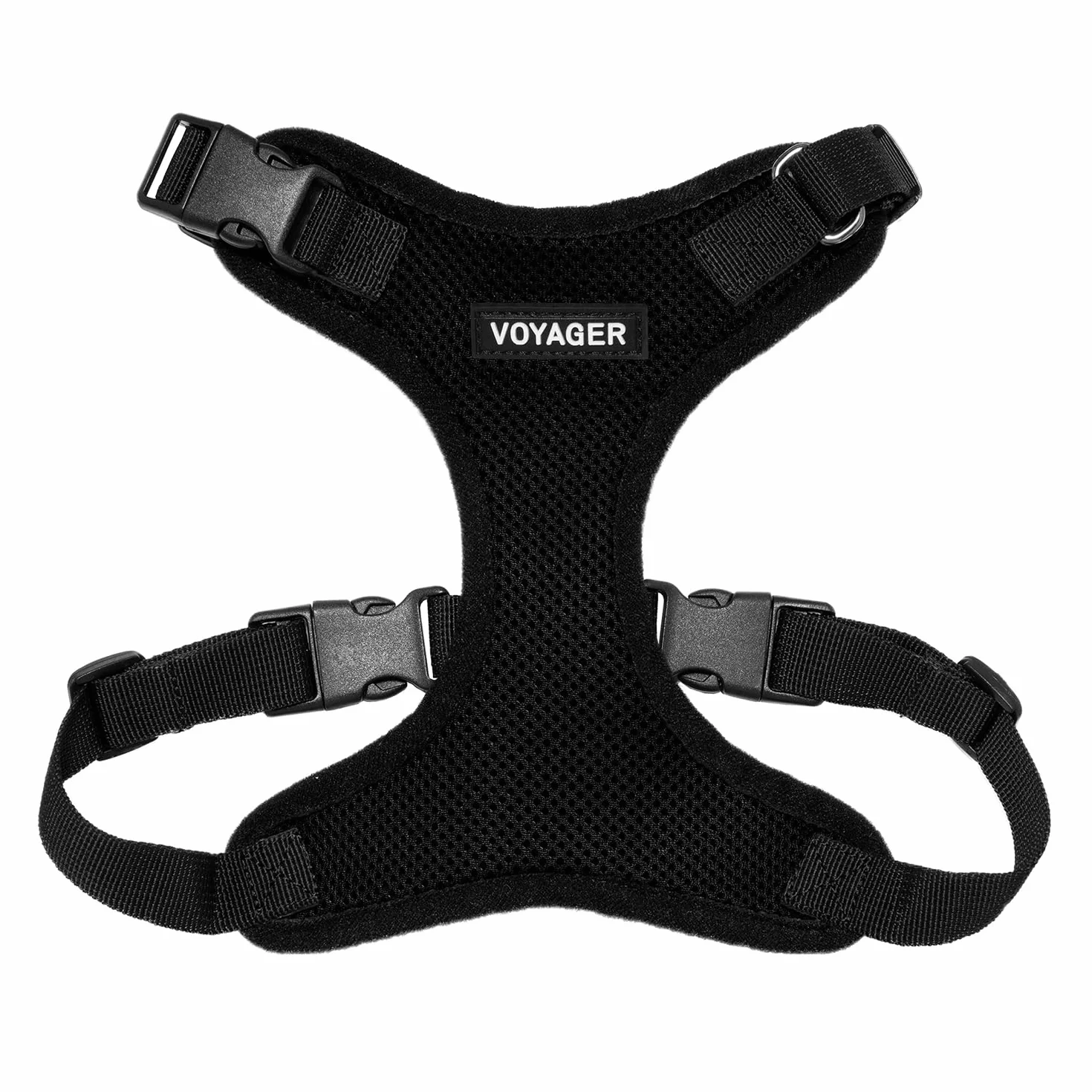 Voyager Uprząż dla zwierząt domowych z zatrzaskiem na każdą pogodę, regulowana uprząż dla kotów i psów od Best Pet Supplies - czarna, XS