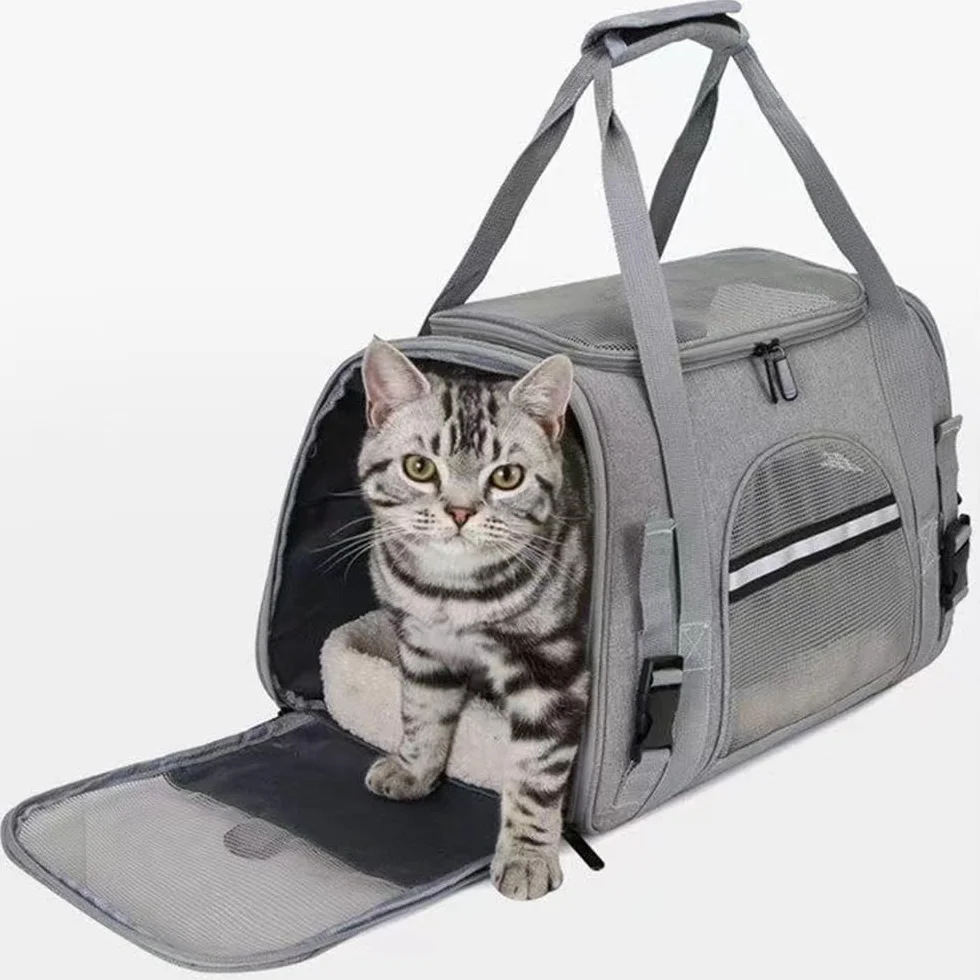 Torba transportowa dla kota 43x28x25 cm przenośna oddychająca