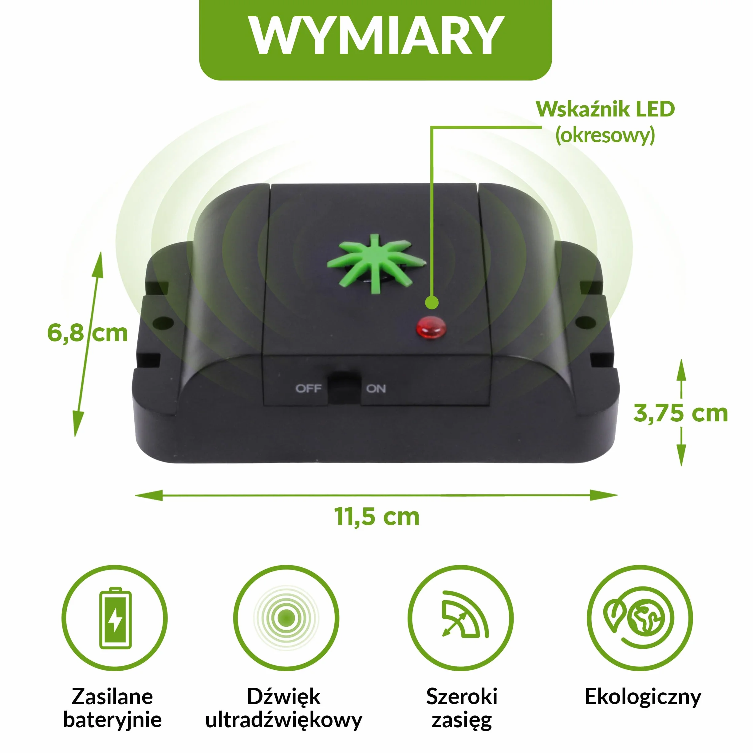 ISOTRONIC Ultradźwiękowy odstraszacz kotów i psów, 3 sztuki, wodoodporny, wysoka częstotliwość