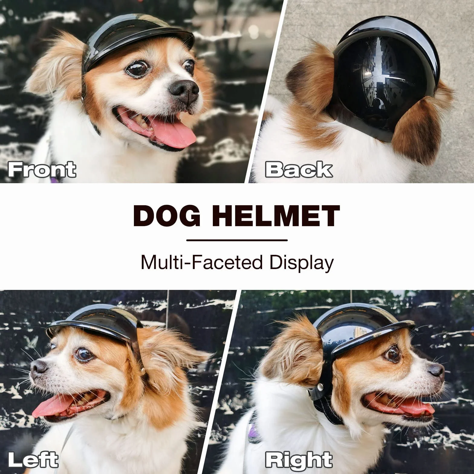 Kask ochronny dla zwierząt domowych z ABS, regulowany, do jazdy na rowerze