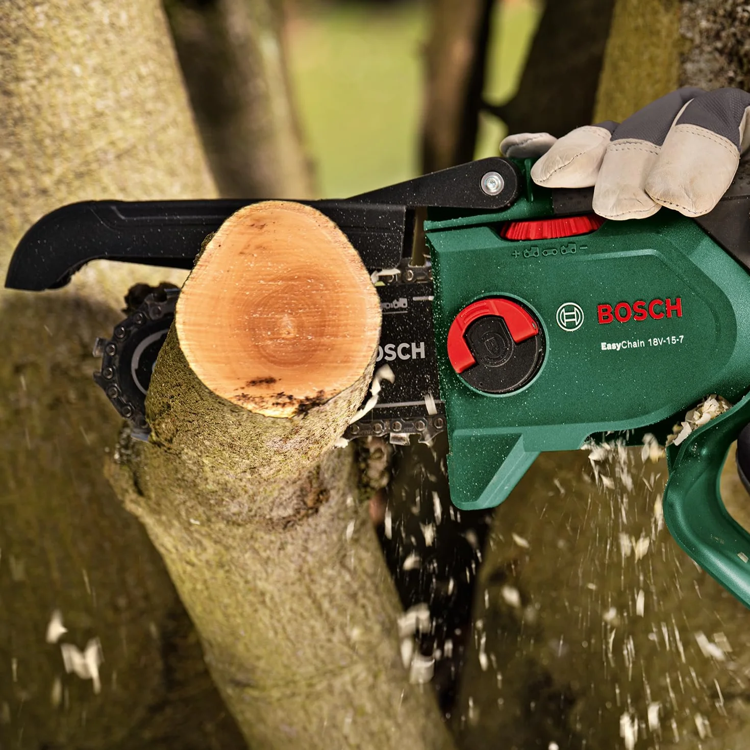 Bosch łańcuch do akumulatorowej piły łańcuchowej EasyChain 18V-15-7 (do cięcia różnych rodzajów drewna, długość prowadnicy: 15 cm, grubość: 1,1 mm)