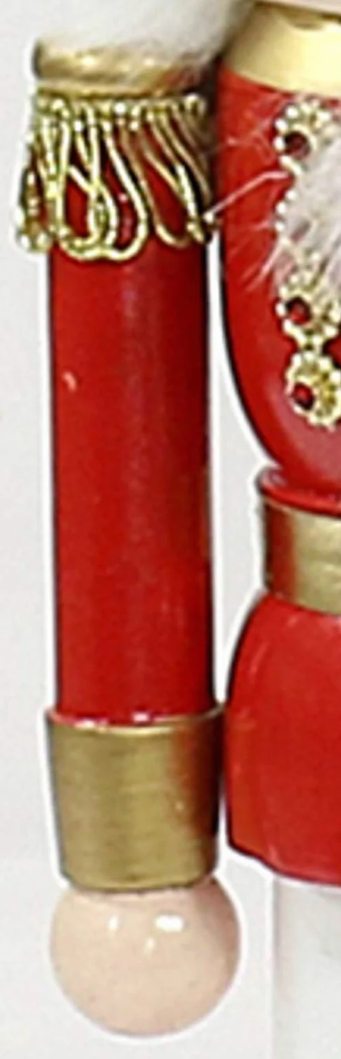 Dekohelden24 wysokiej jakości dziadek do orzechów, żołnierz w kolorze czerwonym, ok. 15 cm.