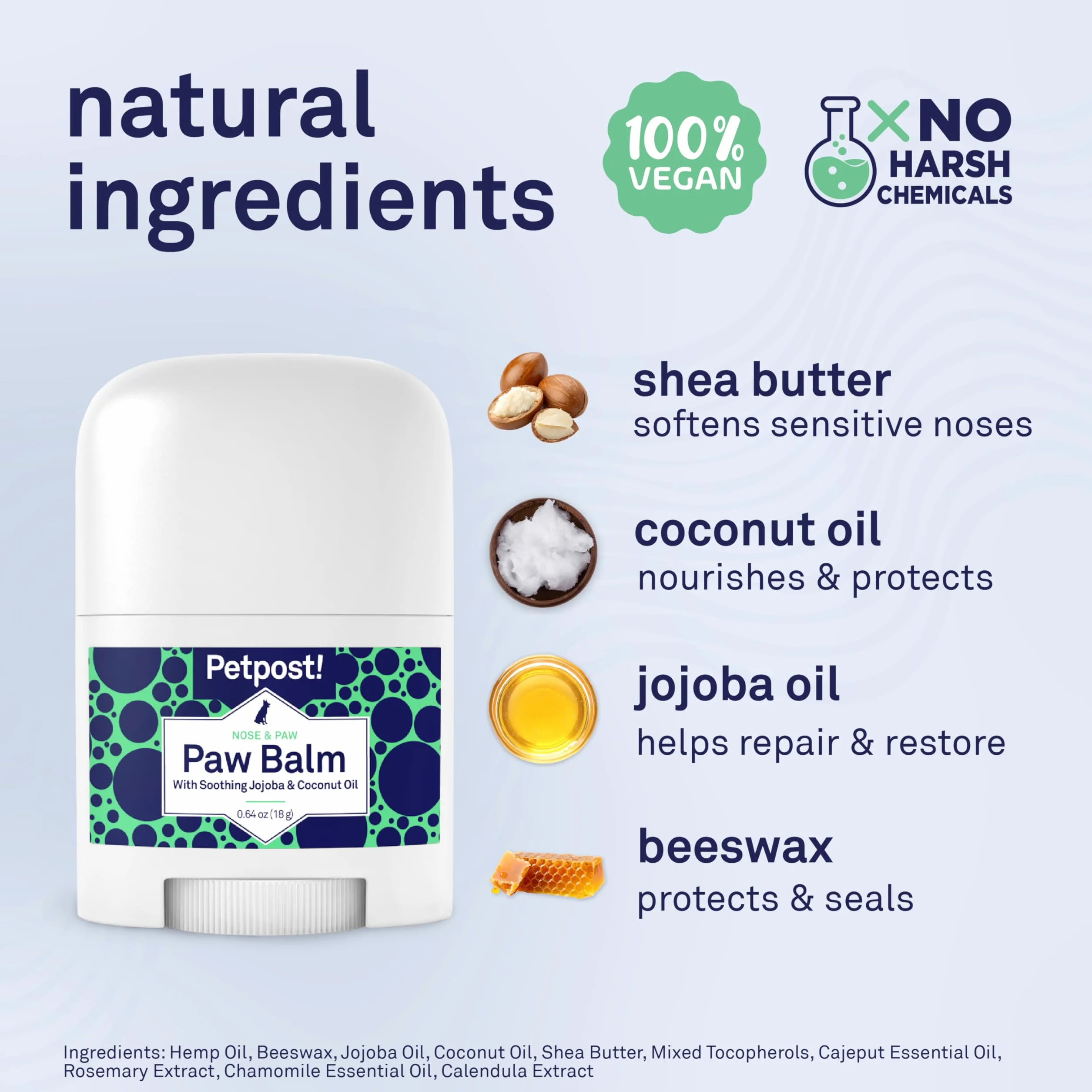 Petpost | Paw Balm for Dogs - Nourishing Cream Soothes Itchy, Dry Dog Paws with Moisturizing Ingredients - Organic Coconut Oil, Jojoba Oil, and Shea Butter