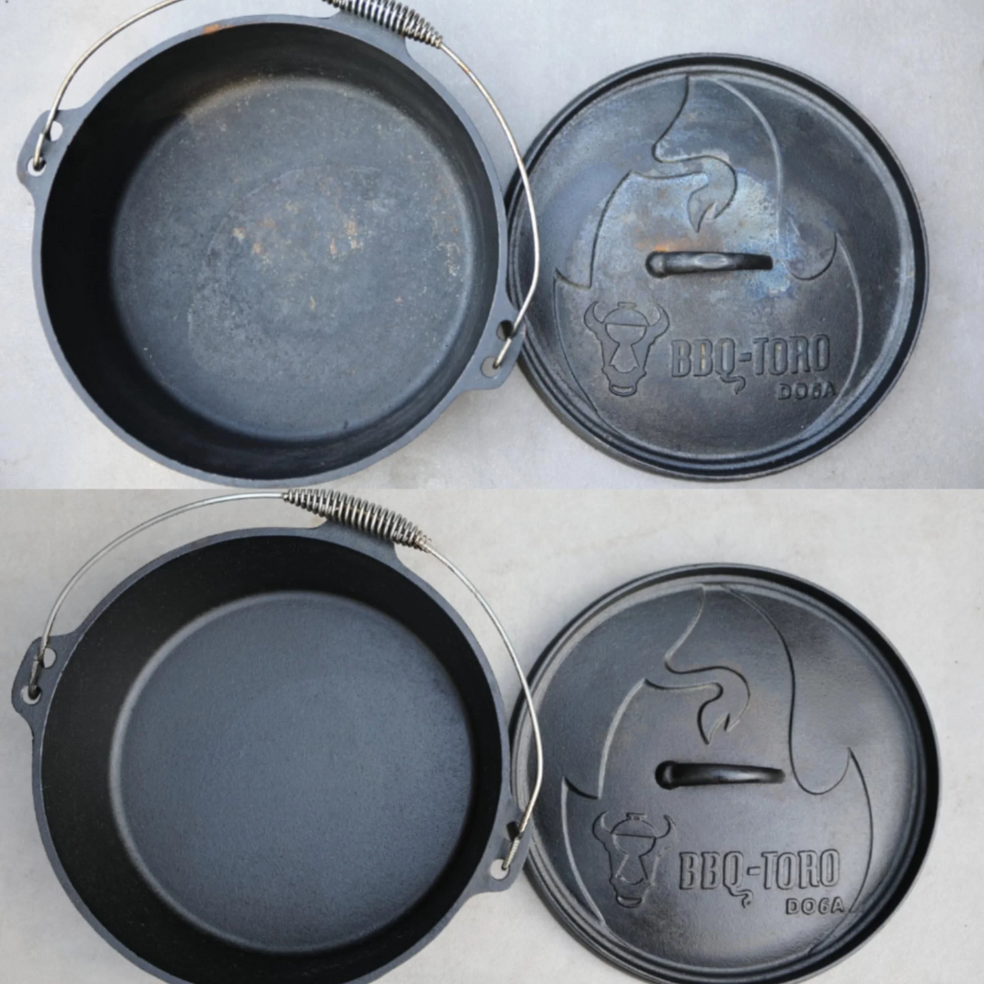 BBQ-Toro DOPFHELD Dutch Oven olejek do pieczenia i pielęgnacji | 2 x 250 ml | olej do pielęgnacji żeliwnych akcesoriów do grilla | olej do pieca do rusztu grillowego, płyty grillowej, patelni Dutch