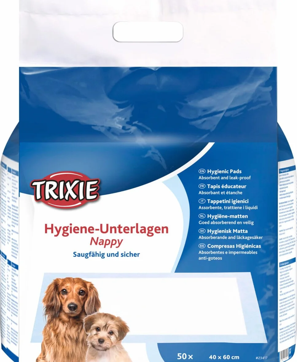 Trixie Wodoodporny Podkład dla Zwierząt 60 x 40 cm 50 Sztuk Biały/Niebieski