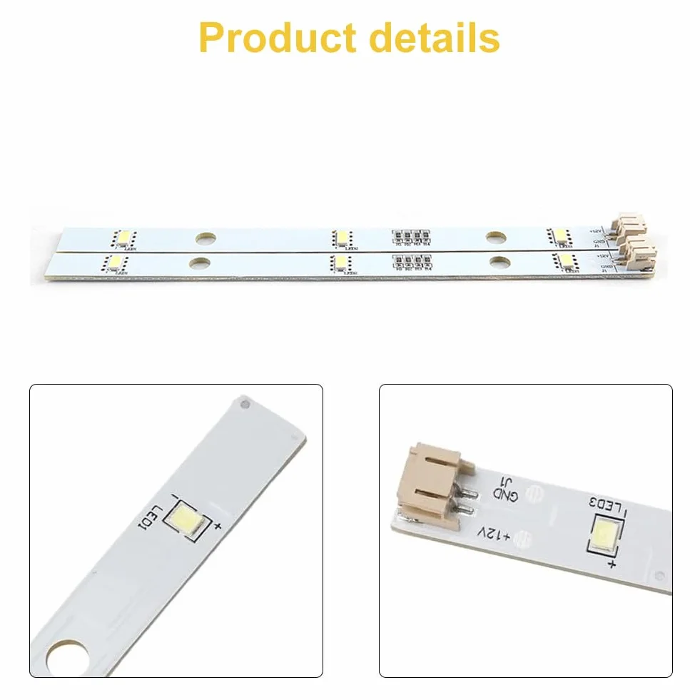 Taśma LED do lodówki, 2 sztuki, do RONGSHENG/HISENSE 1629348 (6,3 x 0,39 cala)