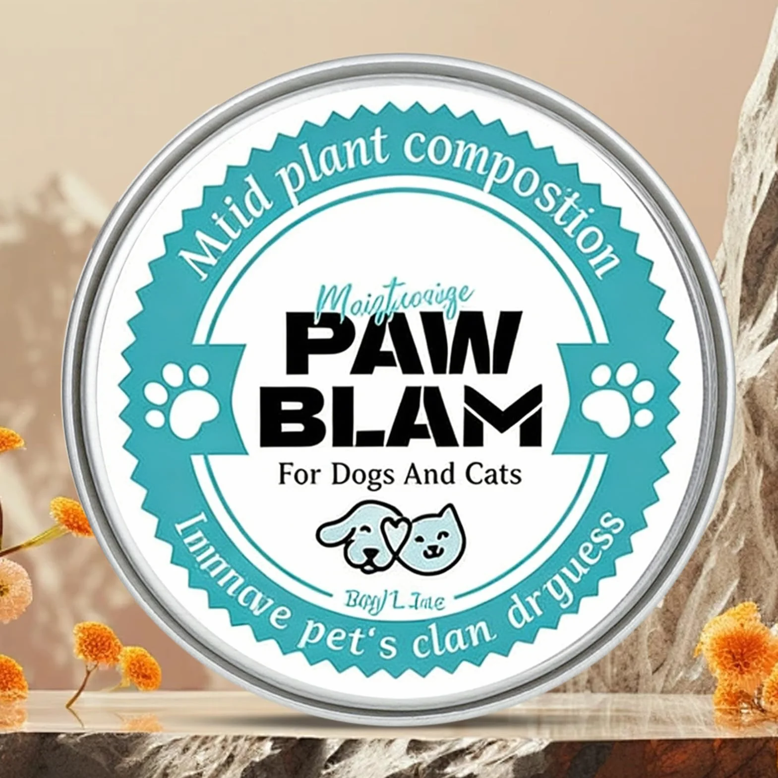 Paw Wax for Dogs, Natural Lick-Safe Moisturizing Soothing Cream, Dog Bathing Supplies for Claw Feet Skin Care