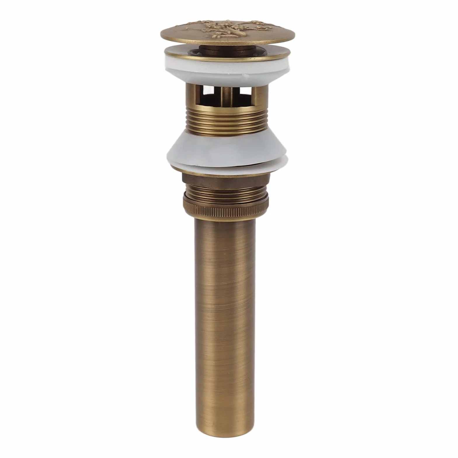 Zestaw odpływowy zlewu zbiornika, wysuwany korek odpływowy, mosiężny korek odpływowy, średnica rury 32 mm, sitko odpływowe do zlewu łazienkowego (z otworem)