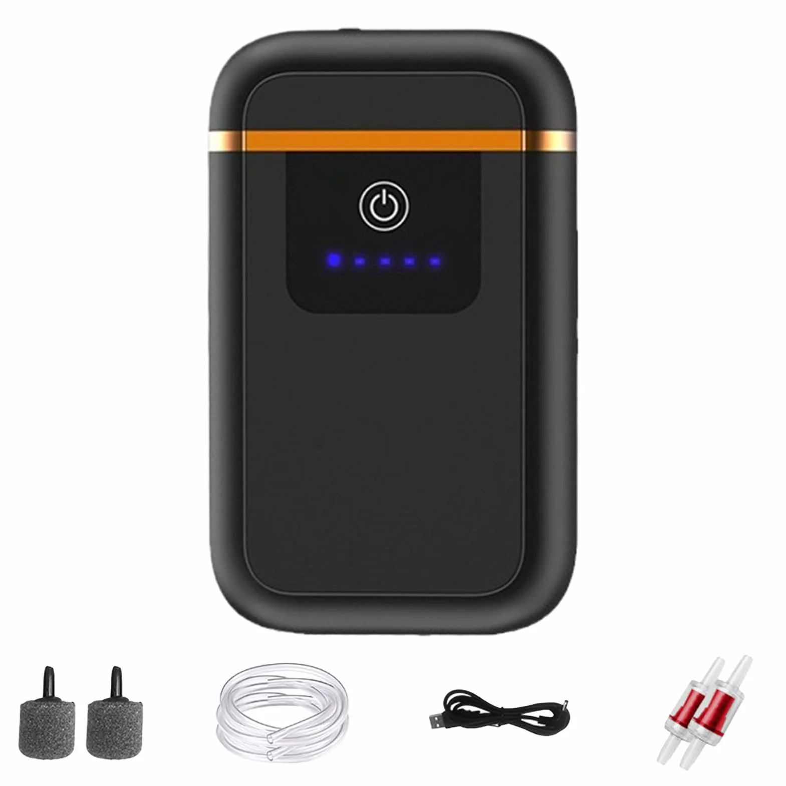 Aquarium Air Pump 1W Quiet Adjustable Rechargeable Oxygen Aerator