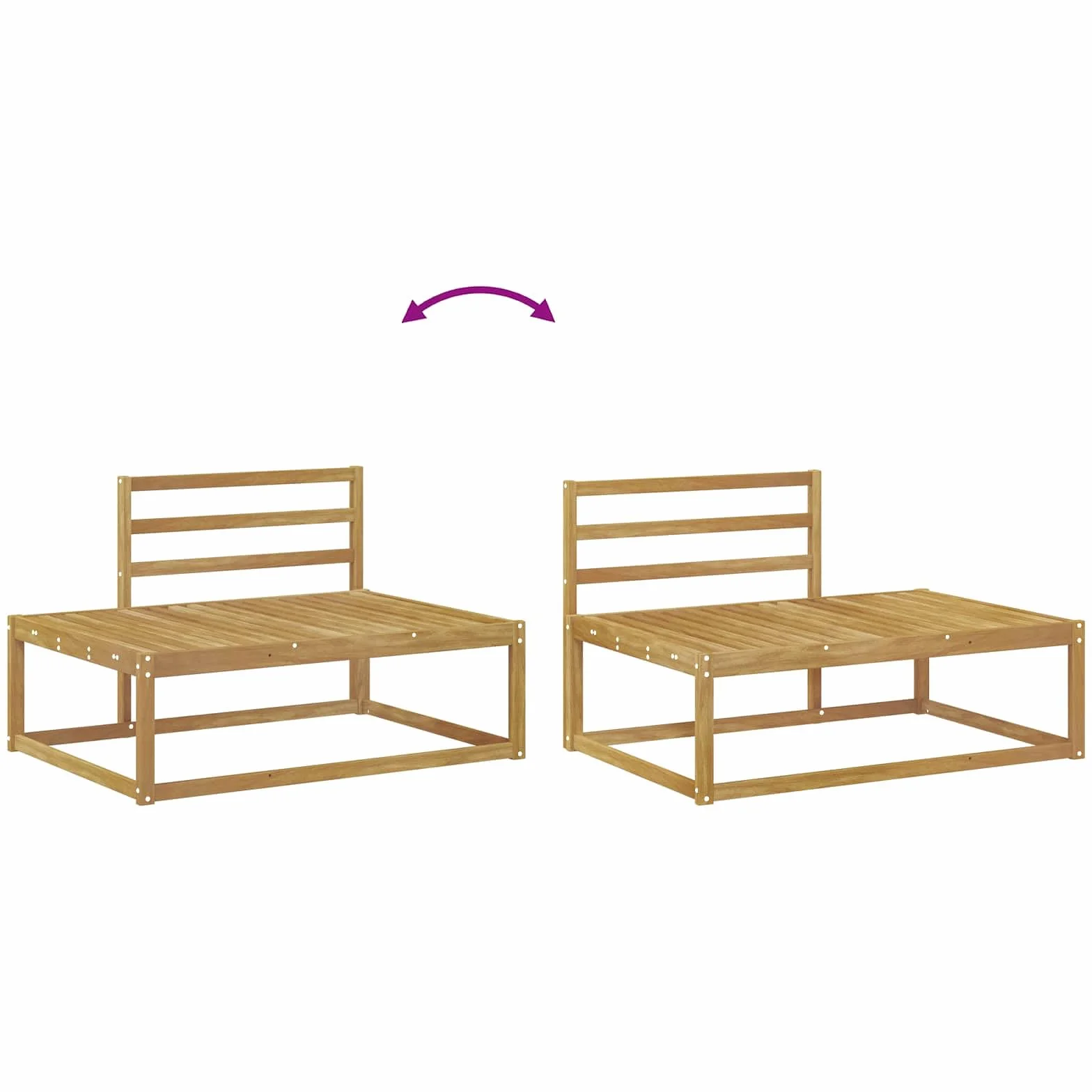 vidaXL Sofa końcowa na zewnątrz Biały 115 x 83 x 73 cm, Meble Ogrodowe na Balkon, Nowoczesny Modułowy Styl, Wytrzymały Relaks w Eleganckiej Formie