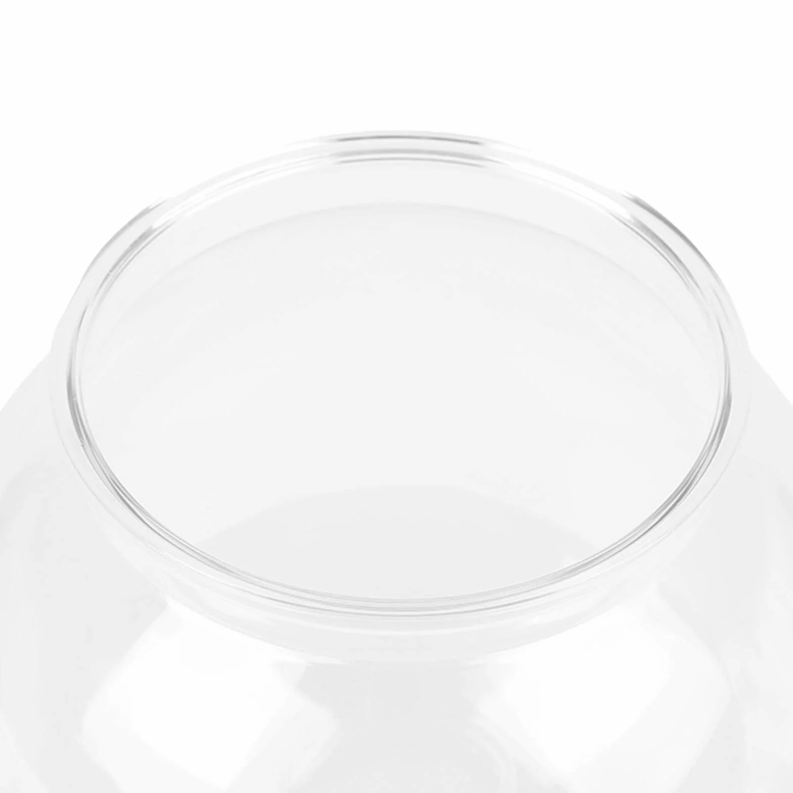 Heavy Duty Plastikowe Okrągłe Akwarium W Stylu Odporne Na Pęknięcie Plastikowe Miski Ivy Uniwersalne Małe Okrągłe Akwarium Na Biurko Regał Dekoracje (L)