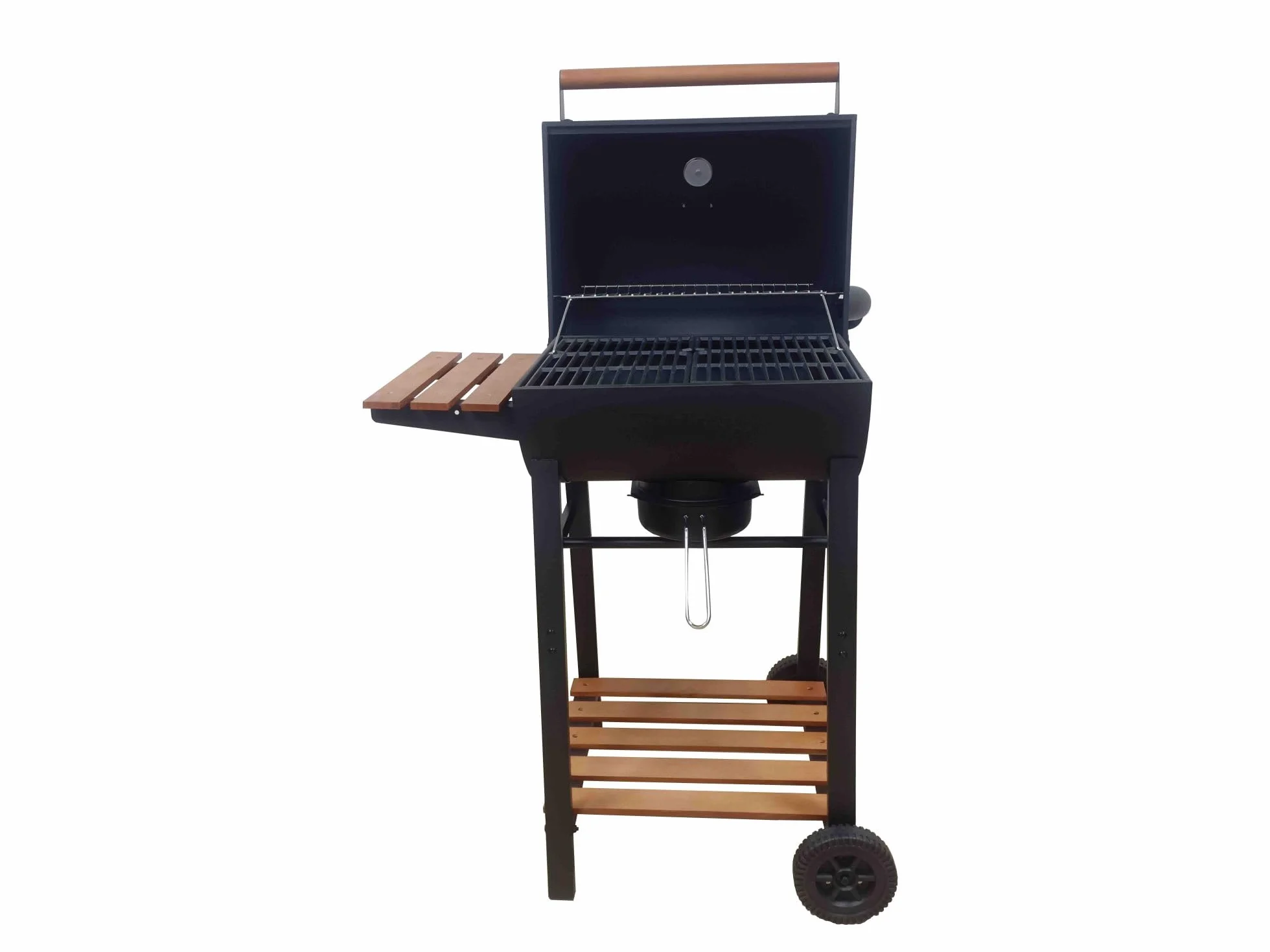 GRILL WĘGLOWY DEKRAFT BECZKA Z RUSZTEM ŻELIWNYM, DREWNO,KOMIN