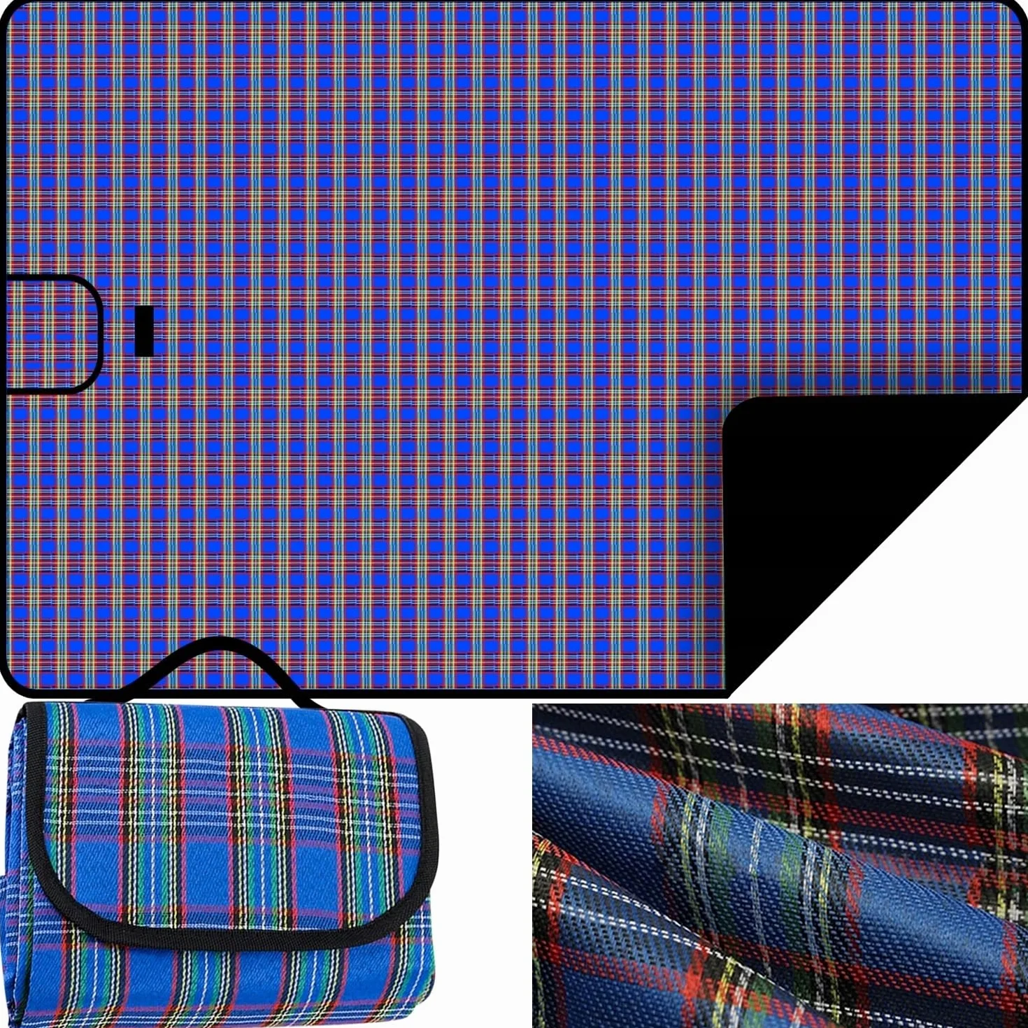 ISO TRADE Mat • Wodoodporna • Niebieska • PPE • for Family Picnic or Outdoor Grill • 145 x 180 cm • 500 g • Replaces a Blanket • Looks Like a Small Bag • #2450 Torby, Wielobarwny, Wyjątkowy