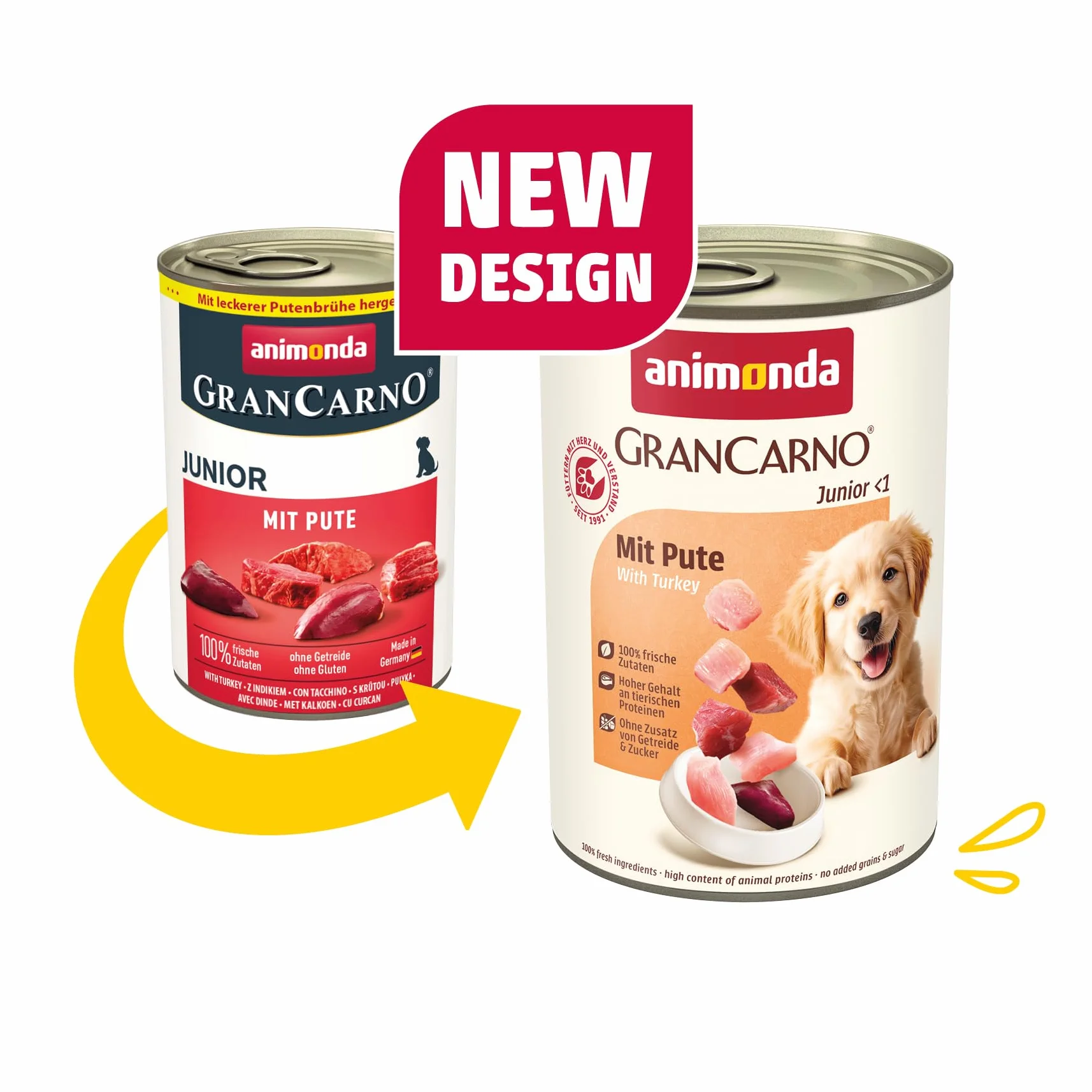 Animonda Grancarno Karma dla psów junior z indykiem, 6 x 400 g
