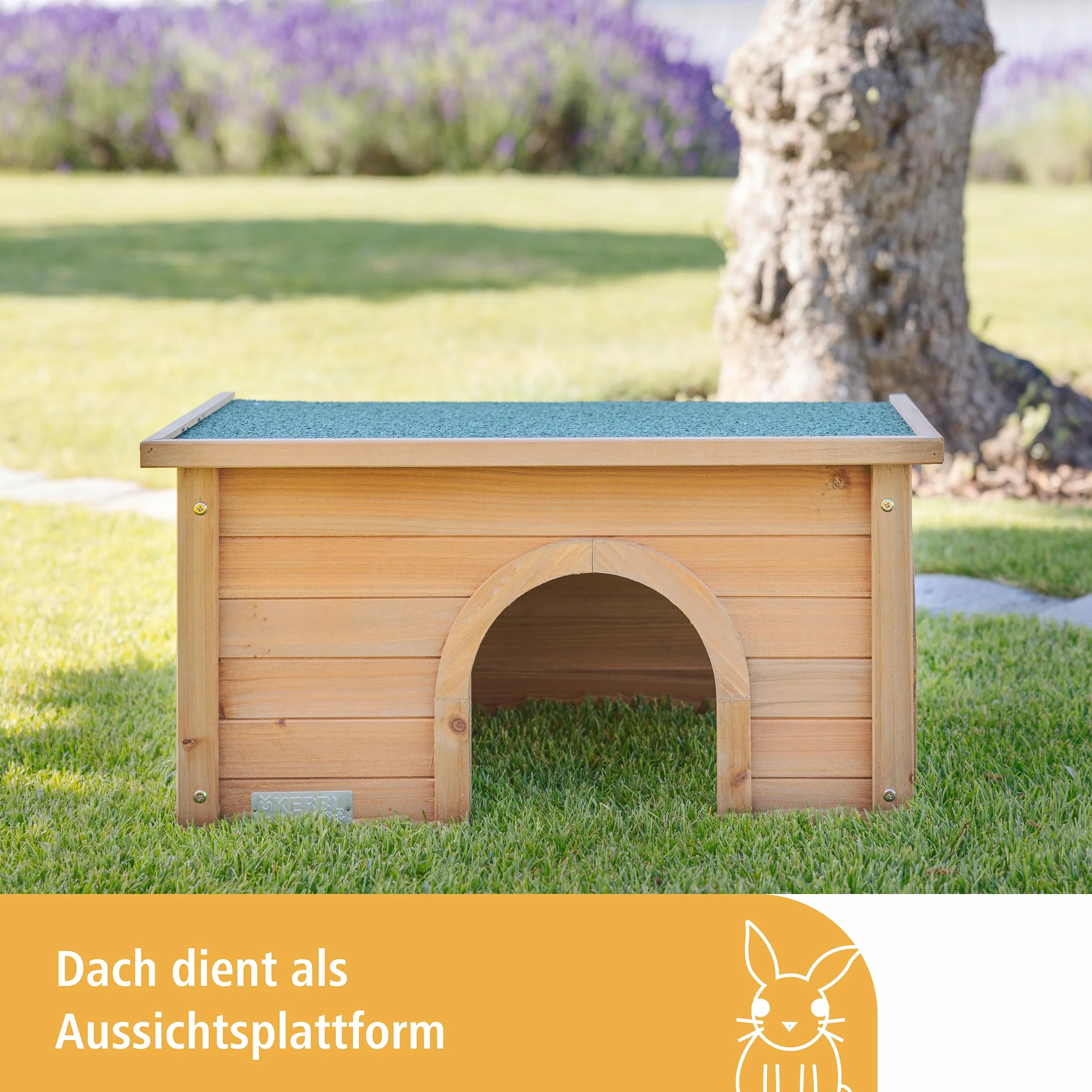 Kerbl 81773 Dom dla gryzoni XL, 64 x 42 x 10 cm, kolor drewna
