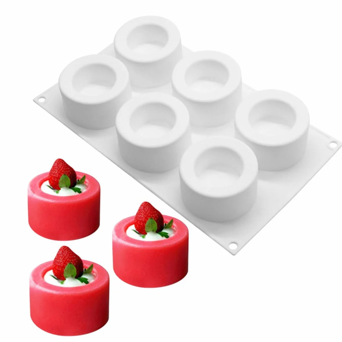 Foremki do budyniu 9 komorowa forma silikonowa do ciasta, forma do budyniu, foremki do lodów, foremki wielokrotnego użytku, małe formy do tart, forma do quiche, małe formy do ciast i inne