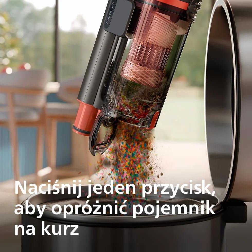 Philips SpeedPro Max Bezprzewodowy Odkurzacz Pionowy 7000 Series, Do Sierści Zwierząt, Mocne Ssanie 360°, Maks. 80 min, Bez Plątania, Do Dywanów i Twardych Podłóg, 4 Narzędzia LED (XC7065/01)
