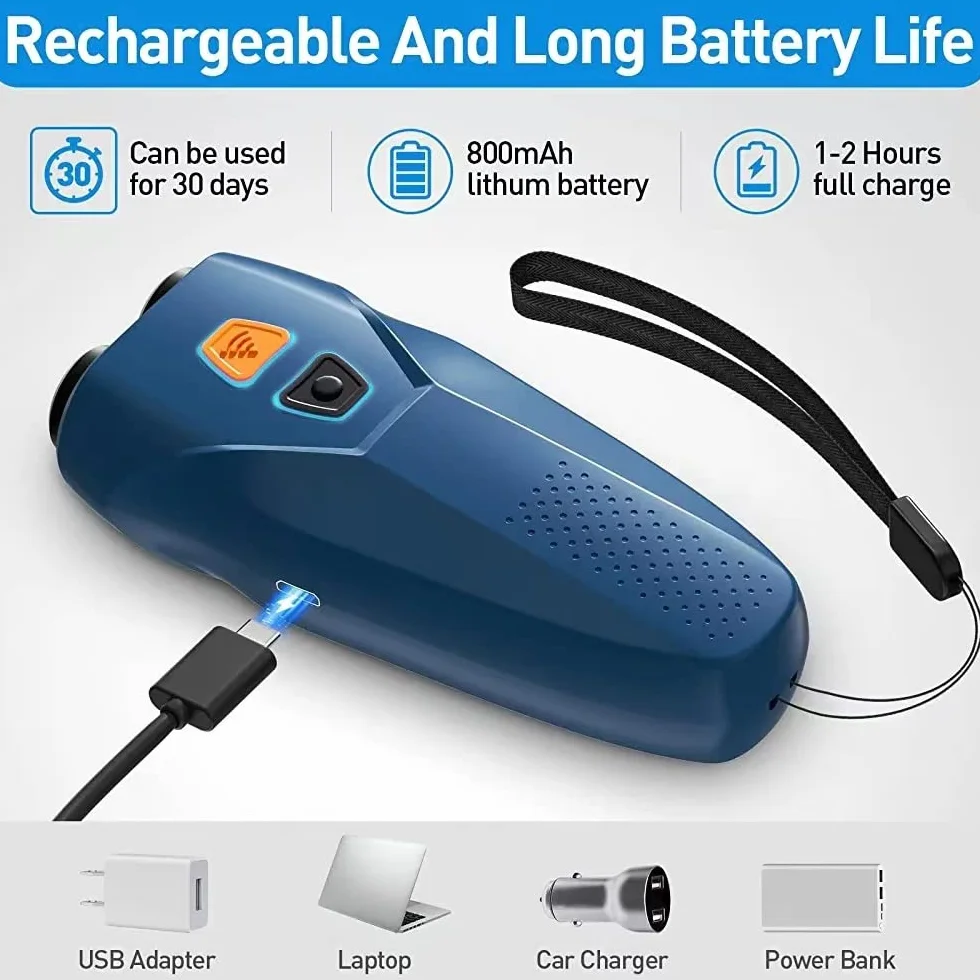 PET Trainer silbato de perro ultrasónico con linterna LED recargable 25 pies