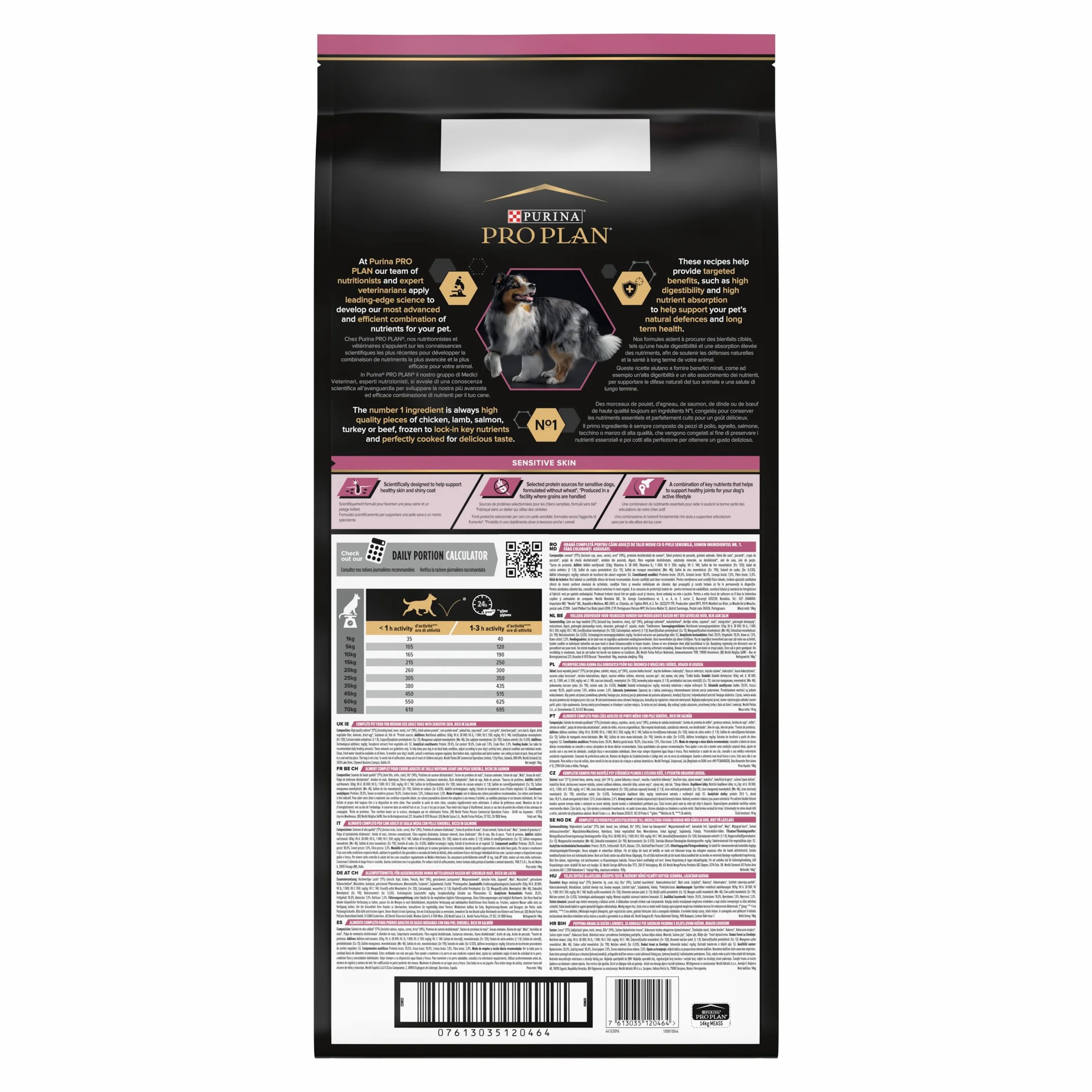 PRO PLAN Sensitive Skin Medium Adult Karma dla psów z Łososia 14 kg