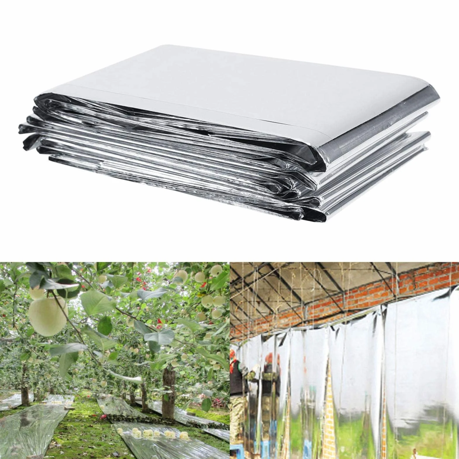 1Pc folia odblaskowa dla roślin, 210 x 120cm srebrna folia odblaskowa dla roślin szklarnia ogrodowa rosną akcesoria oświetleniowe nowe namioty do uprawy roślin
