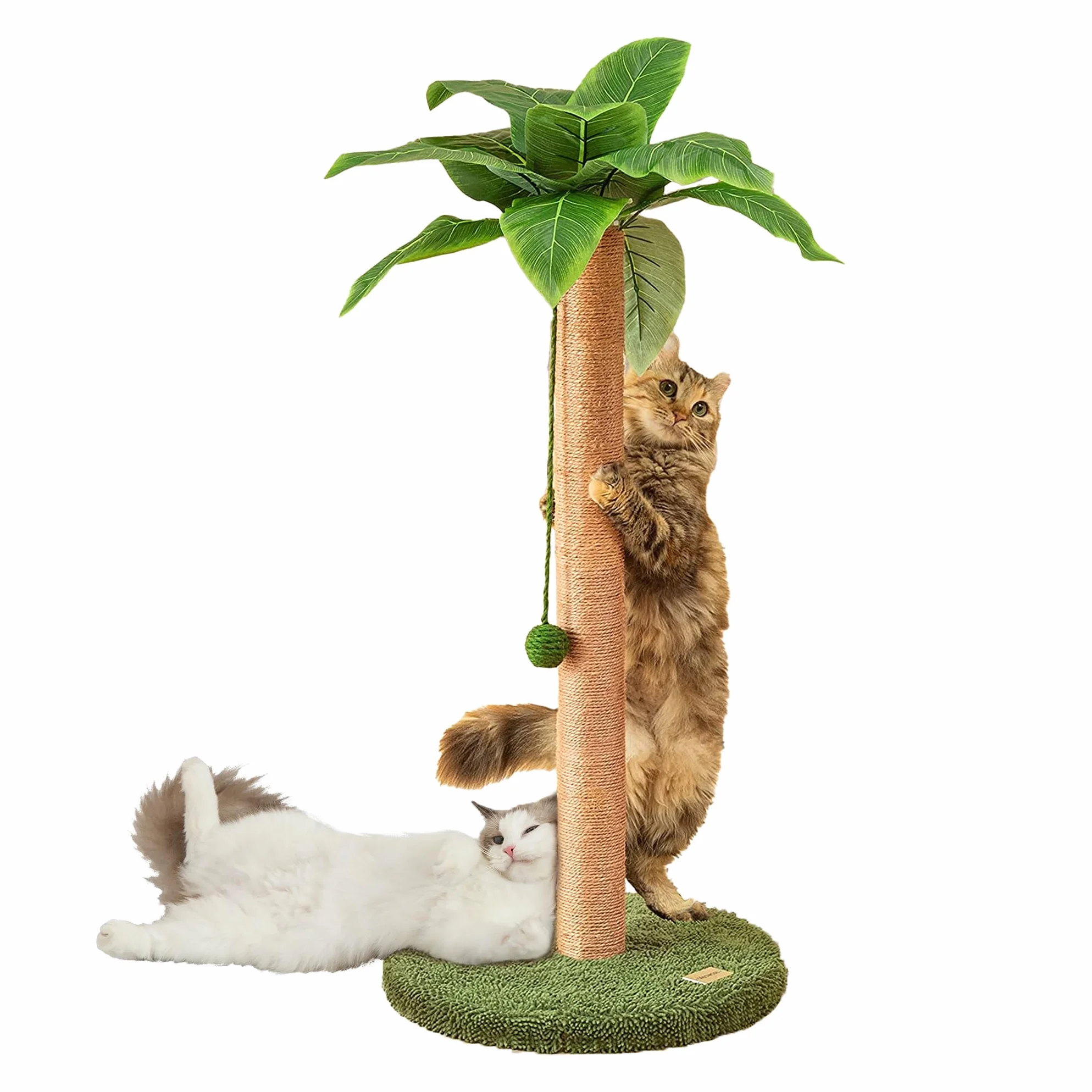 Meowoou Drapak dla kota 84 cm z liną sizalową z wiszącymi kulkami