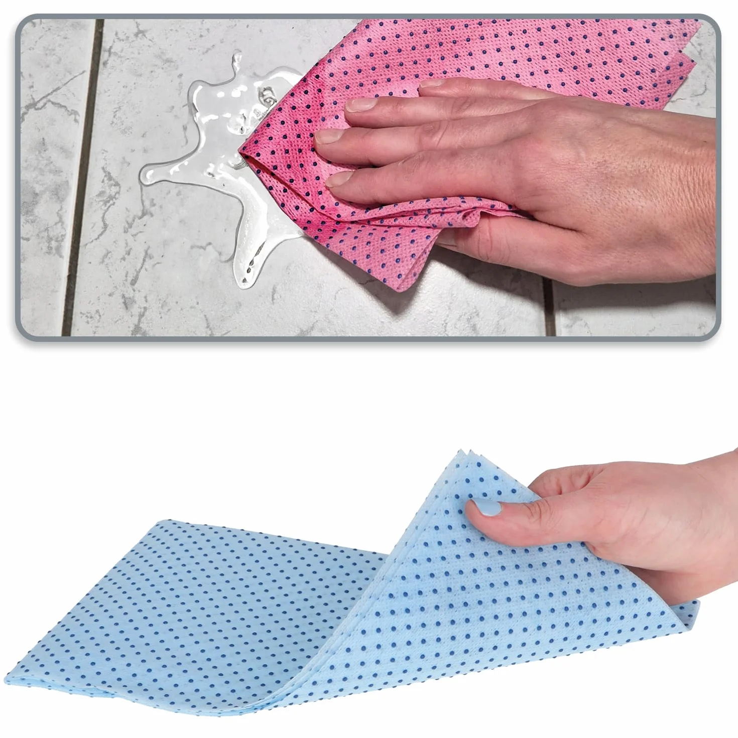 com-four® 24x sciereczki do czyszczenia z wypustkami – wytrzymale szmatki na uporczywy brud – antybakteryjne wielorazowe sciereczki do kuchni, lazienki i domu (24 sztuki - cwieki)