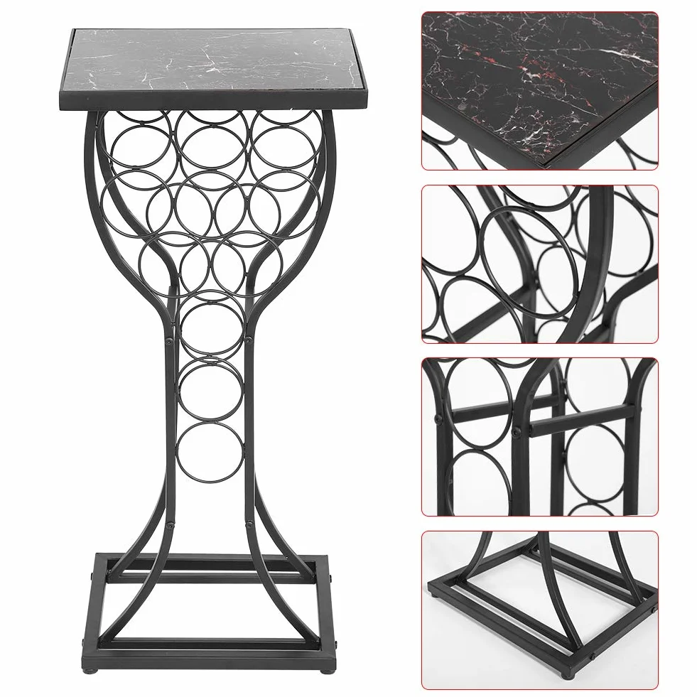 Uchwyt na wino, organizer na wino elegancki design Wysokiej jakości metal 11 butelek wina Wyświetlacz wina do domu