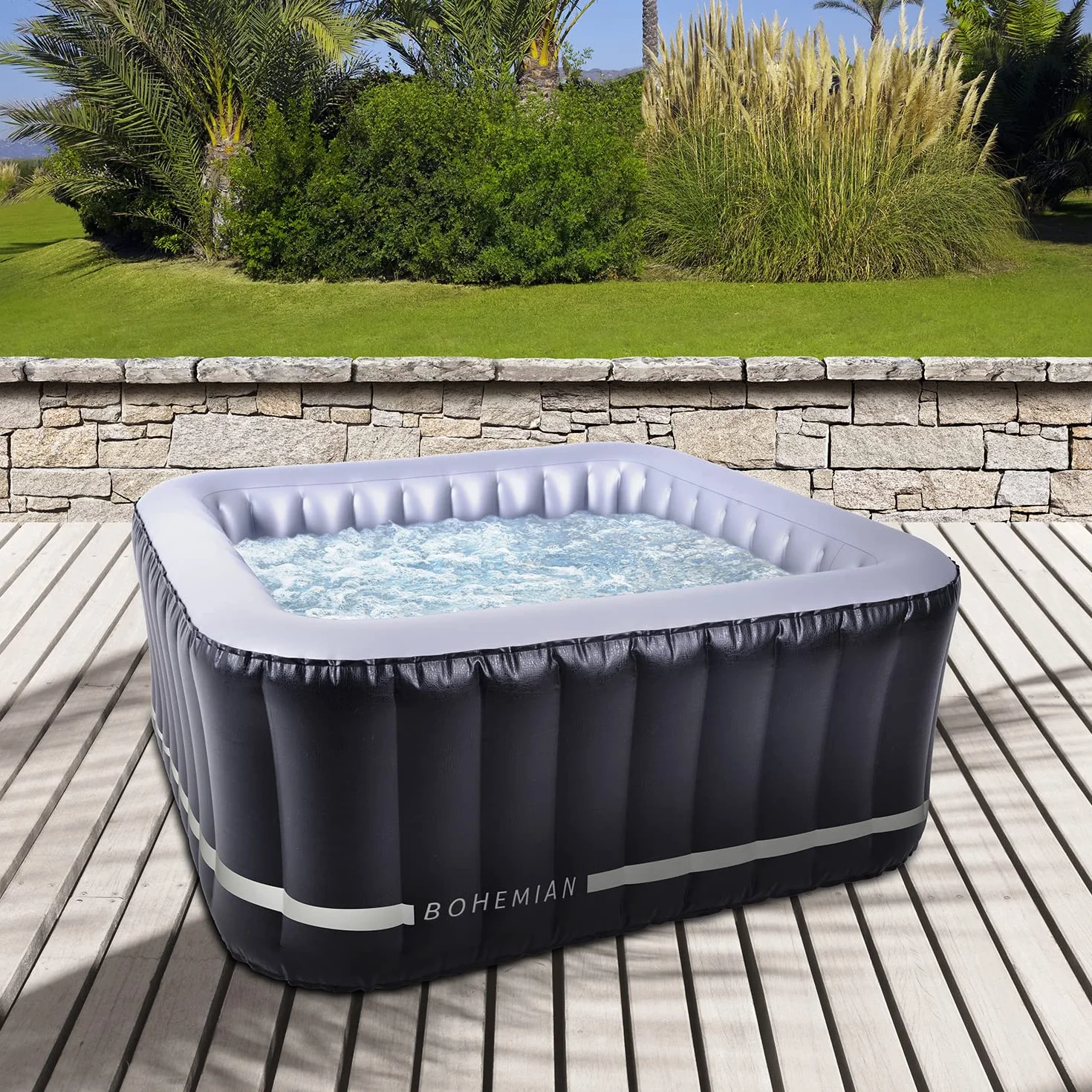 Netspa Spa Gonflable Nadmuchiwane Spa, Czarny, 650 l