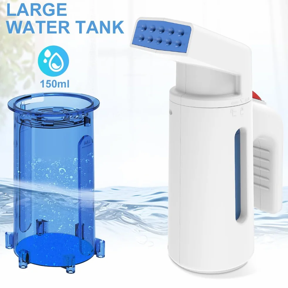 AUAUY Parownica do ubrań, 700 W 180 ml ręczne żelazko parowe, dwurzędowy pionowy parowiec, szybko nagrzewający się parowiec podróżny do ubrań do domu, podróżny