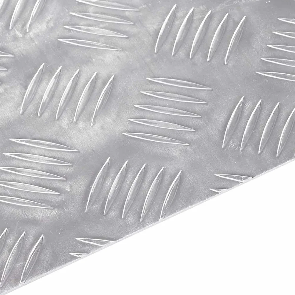 Hothingwell Stopień schodów aluminiowych 90x20 cm 4 sztuki srebrny | Antypoślizgowy wzór w kratkę, do użytku na zewnątrz, łatwa pielęgnacja, nowoczesny design